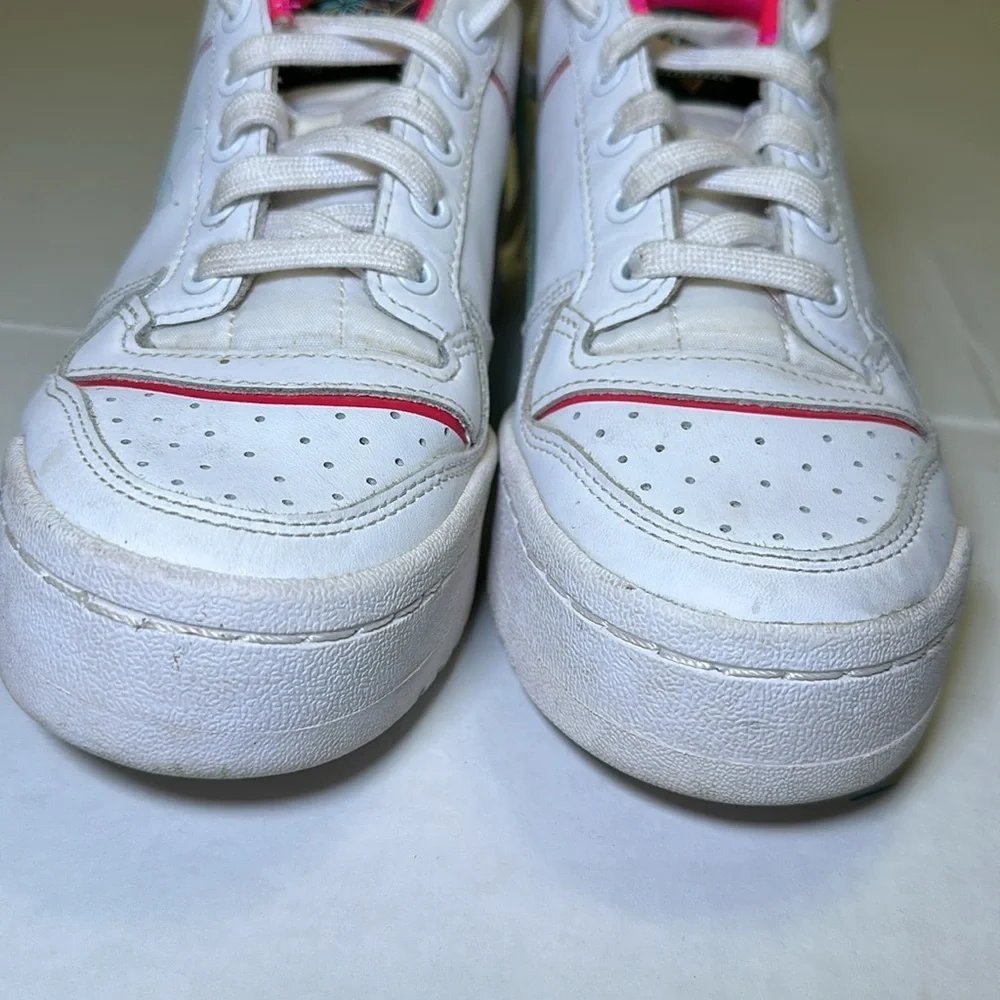 Adidas Women’s Forum Bold‎ White Clear Aqua Pink Shoes Size 6.5